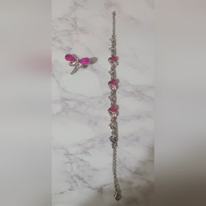 925 silver set, pendant and bracelet